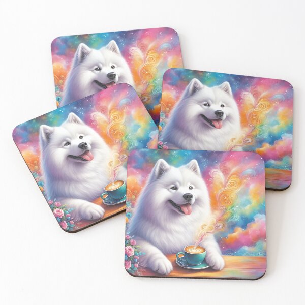 Item preview, Samoyed Drinking Coffee designed and sold by The Coffee Critters.