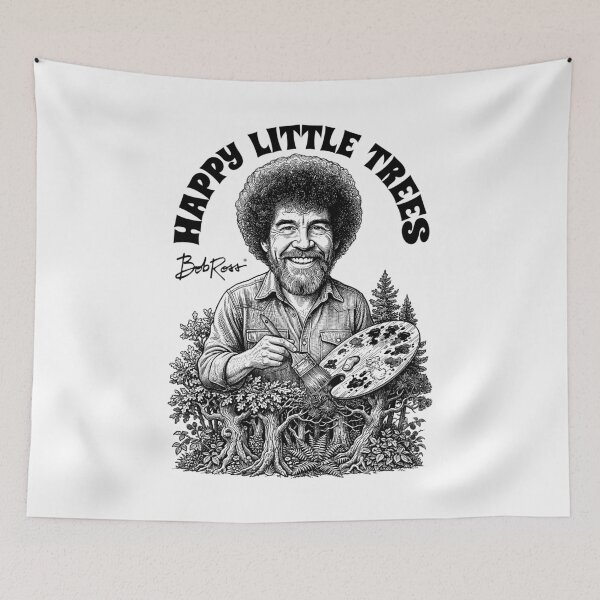Item preview, Bob Ross Árboles Felices Pintor Divertido Bosque de Árboles designed and sold by GrandeDuc.