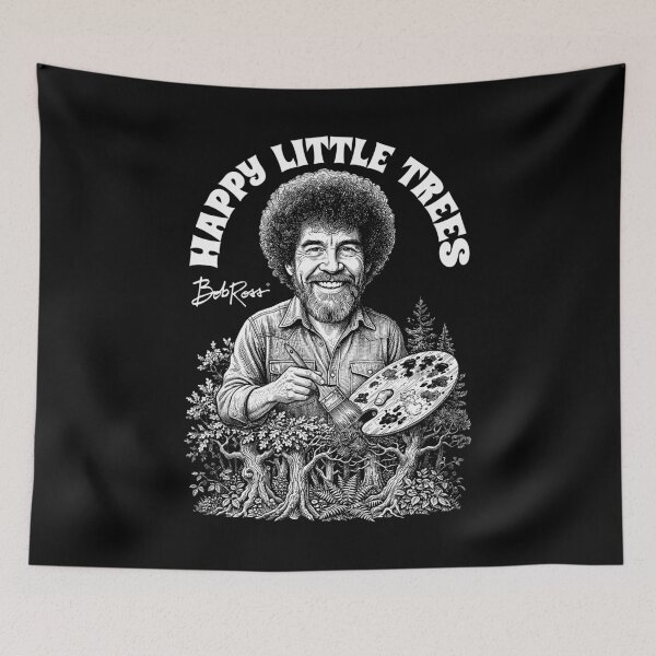 Item preview, Bob Ross Árboles Felices Pintor Divertido Bosque de Árboles designed and sold by GrandeDuc.