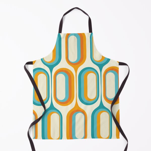Item preview, Mid Century Modern Retro 70s - Turquoise blue and Orange designed and sold by JMgraphic.
