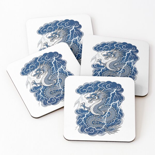 Item preview, "Japanese Dragon Lightning Storm — Anime Manga Art" designed and sold by otakuwave-art.