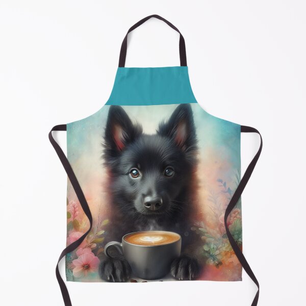 Item preview, Schipperke Drinking Coffee: “Schipperke Sips” designed and sold by The Coffee Critters.