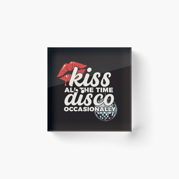 Item preview, Kiss All The Time Disco Occasionally - Retro 70s Typography Design designed and sold by CandyKissDgtl.