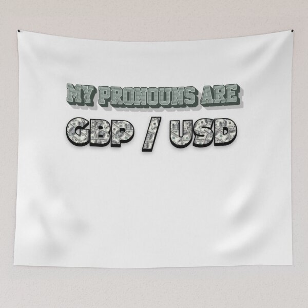 Item preview, My Pronouns Are GBP / USD designed and sold by TradingOnDemand.