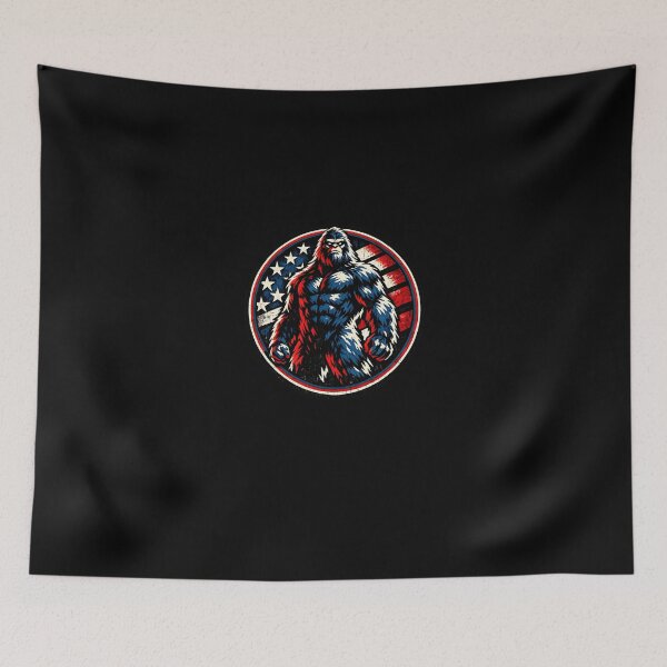 Item preview, Patriotic Bigfoot Badge – American Legend designed and sold by Intomindfood.