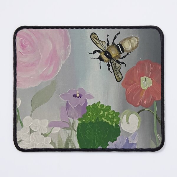 Item preview, Cottage Garden Bee Harmony in Sage Gray designed and sold by PeridotGypsy.