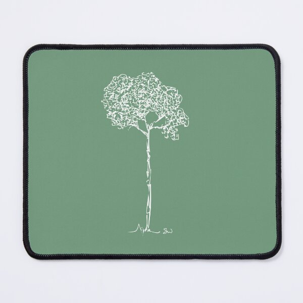 Item preview, Almond Tree Handdrawn Minimalist Botanical Ink Illustration Mint Green designed and sold by SWSandraWechner.