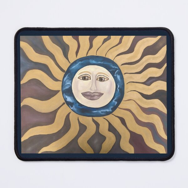 Item preview, Celestial Sun Face Painting – Radiant Boho Symbolic Art designed and sold by PeridotGypsy.