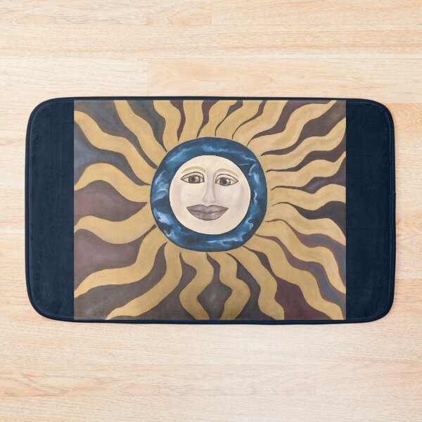 Item preview, Celestial Sun Face Painting – Radiant Boho Symbolic Art designed and sold by PeridotGypsy.