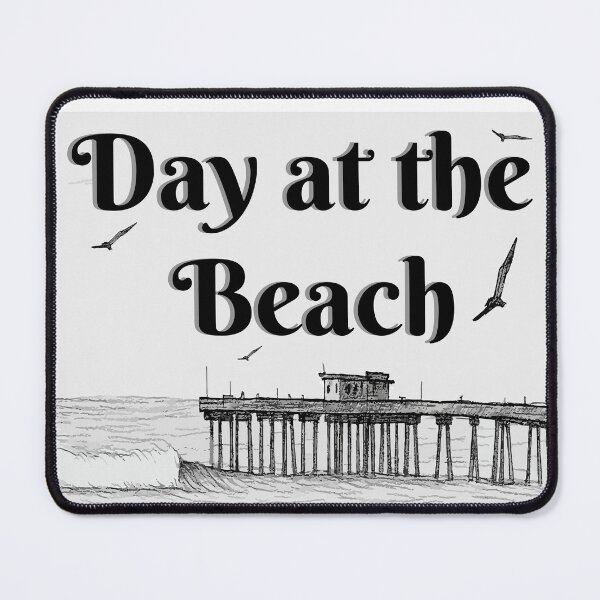 Item preview, Day at the Beach Pier Sketch Vintage Coastal Illustration designed and sold by PixelWaveBD.