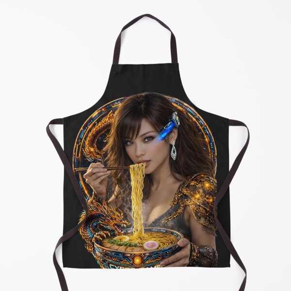 Item preview, Cyber Ramen Dragon – Futuristic Samurai Ramen Art designed and sold by Dragon-Samurai.