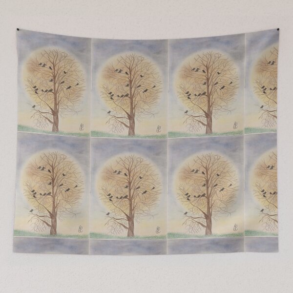 Item preview, Albero Notturno con Luna – Arte Atmosferica designed and sold by DisegniPersonalizzati di irka87.