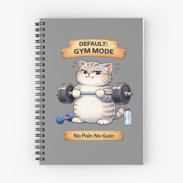Item preview, Funny Cat Default Gym Mode Cat Humor Adulting Survival Meme designed and sold by Mindworx21.