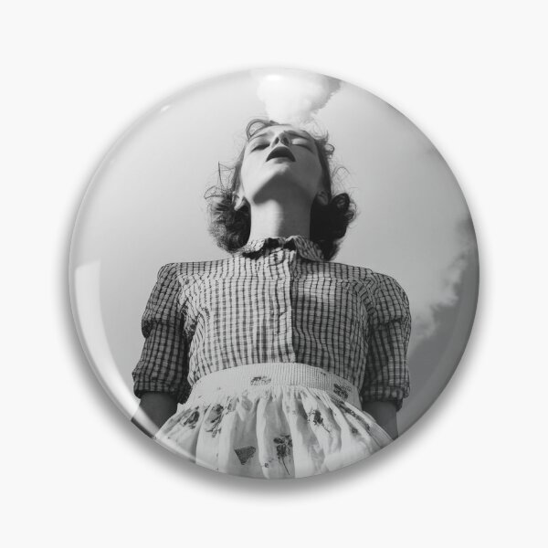 Item preview, Smoke show, vintage women smoking cigarettes and exhaling black and white photograph poster art print designed and sold by Astrid Arkhangelsky.
