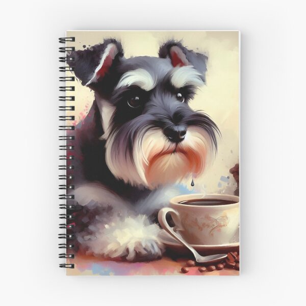 Item preview, Mini Schnauzer Drinking Coffee: “Mini Schnauzer Mocha” designed and sold by The Coffee Critters.
