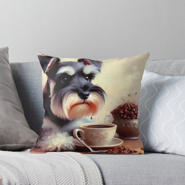 Item preview, Mini Schnauzer Drinking Coffee: “Mini Schnauzer Mocha” designed and sold by The Coffee Critters.