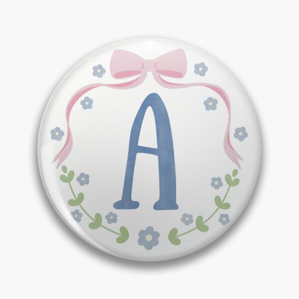 Item preview, A Initial Flowers and Bows Watercolour Wreath designed and sold by winterpumpkin.