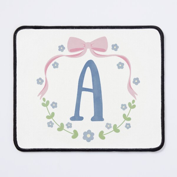 Item preview, A Initial Flowers and Bows Watercolour Wreath designed and sold by winterpumpkin.