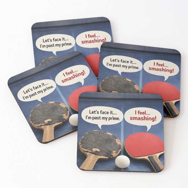 Item preview, Funny Ping Pong Pun T-Shirt - Smashing vs Past My Prime Table Tennis Art designed and sold by OhMyPingCo.