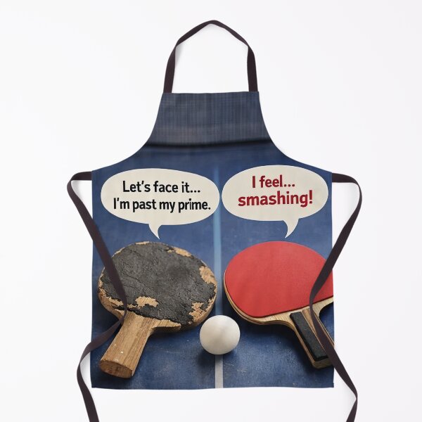 Item preview, Funny Ping Pong Pun T-Shirt - Smashing vs Past My Prime Table Tennis Art designed and sold by OhMyPingCo.
