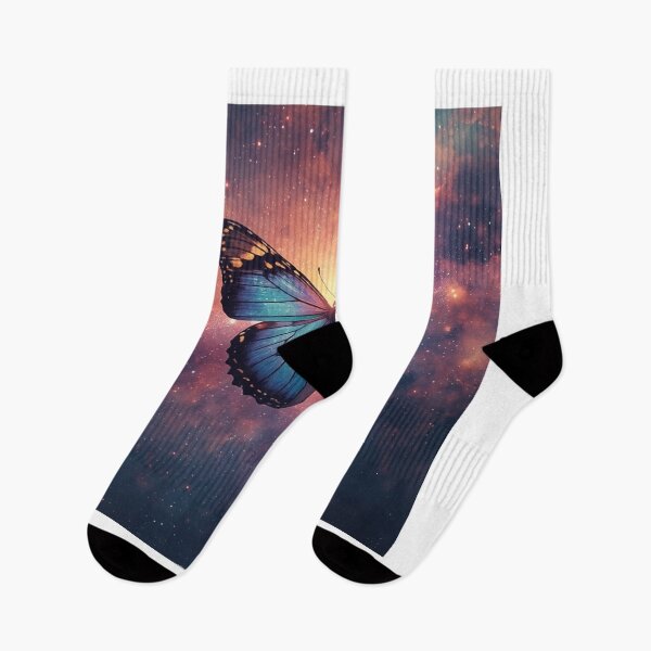 Item preview, Cosmic Butterfly Flying Through Nebula – Surreal Space T-Shirt Design designed and sold by Mitaudesign.