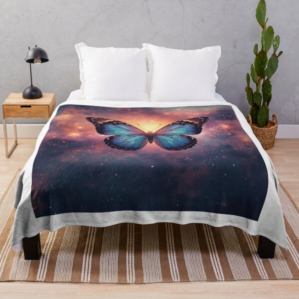 Item preview, Cosmic Butterfly Flying Through Nebula – Surreal Space T-Shirt Design designed and sold by Mitaudesign.