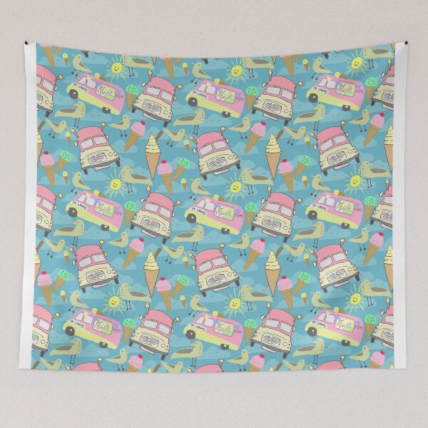 Item preview, Ice-cream van pattern designed and sold by Kimmygowland.