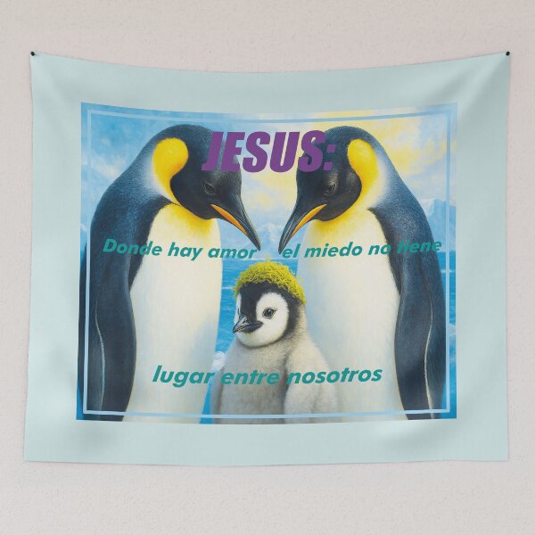 Item preview, A family of penguins united by Christian love designed and sold by the artedivino.