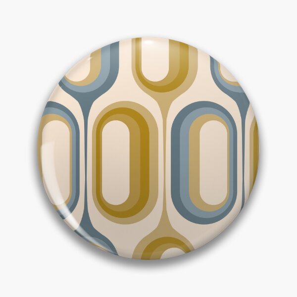 Item preview, Mid Century Modern Retro 70s - Mustard Gold and Dusty Blue designed and sold by JMgraphic.