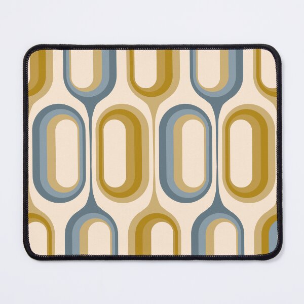 Item preview, Mid Century Modern Retro 70s - Mustard Gold and Dusty Blue designed and sold by JMgraphic.