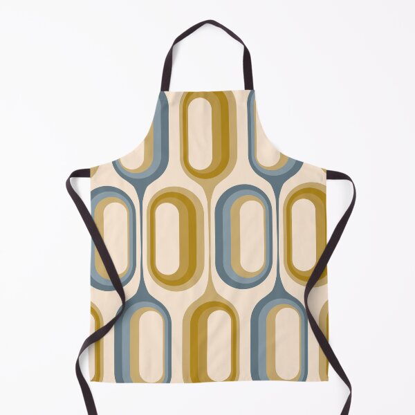 Item preview, Mid Century Modern Retro 70s - Mustard Gold and Dusty Blue designed and sold by JMgraphic.