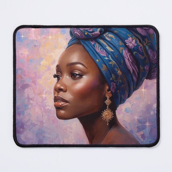 Item preview, Sacred Feminine – Spiritual Black Girl Purple Background designed and sold by mommie4444.