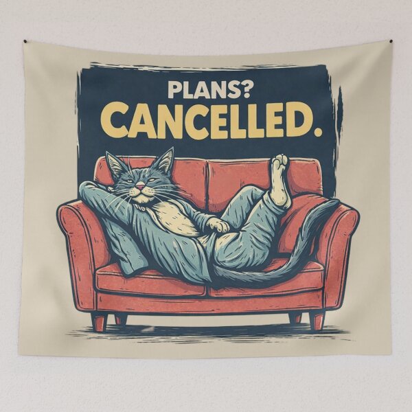 Item preview, Plans Cancelled Cat – Staying In Tonight designed and sold by Artiviose.