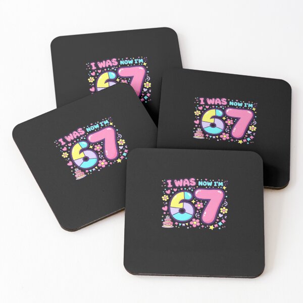 Item preview, 7 Year Old Birthday I was 6 Now I'm 7 67 Meme Girls Kids  designed and sold by Intomindfood.