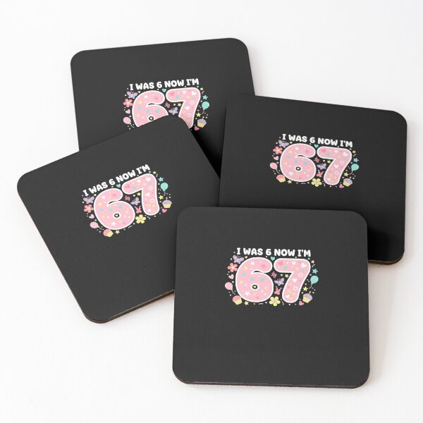 Item preview, 7 Year Old Birthday I was 6 Now I'm 7 67 Meme Girls Kids  designed and sold by Intomindfood.