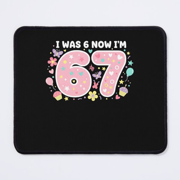 Item preview, 7 Year Old Birthday I was 6 Now I'm 7 67 Meme Girls Kids  designed and sold by Intomindfood.
