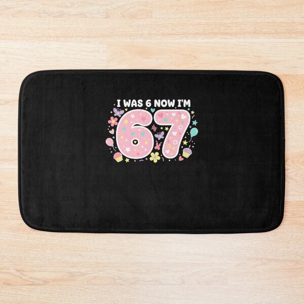 Item preview, 7 Year Old Birthday I was 6 Now I'm 7 67 Meme Girls Kids  designed and sold by Intomindfood.