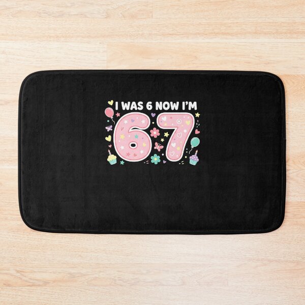 Item preview, 7 Year Old Birthday I was 6 Now I'm 7 67 Meme Girls Kids  designed and sold by Intomindfood.