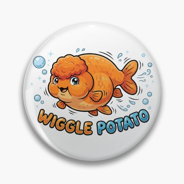 Item preview, Wiggle Potato Funny Ranchu Goldfish Meme designed and sold by Petzzz.