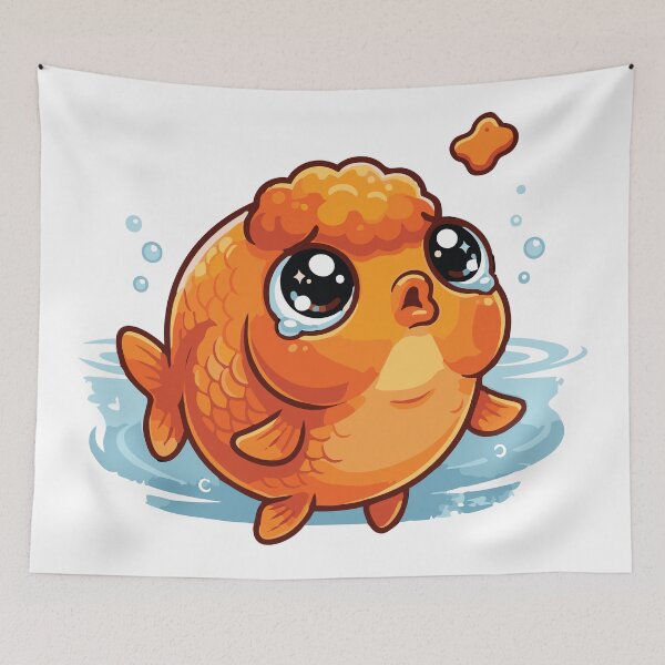 Item preview, Begging For Flakes Cute Ranchu Goldfish designed and sold by Petzzz.