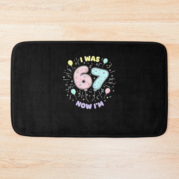 Item preview, 7 Year Old Birthday I was 6 Now I'm 7 67 Meme Boys Girls designed and sold by Intomindfood.