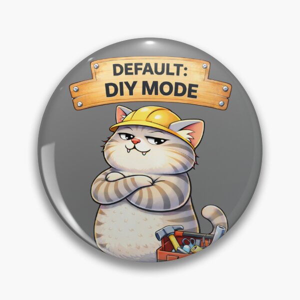 Item preview, Funny Cat Default DIY Mode Cat Humor Adulting Survival Meme designed and sold by Mindworx21.