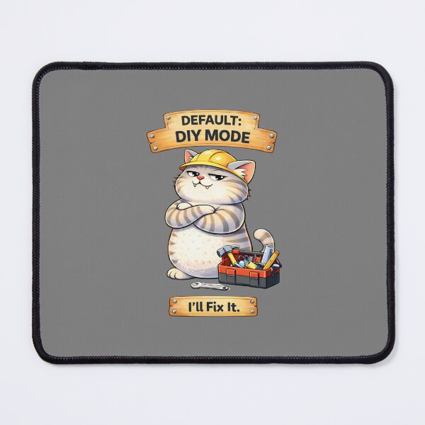 Item preview, Funny Cat Default DIY Mode Cat Humor Adulting Survival Meme designed and sold by Mindworx21.