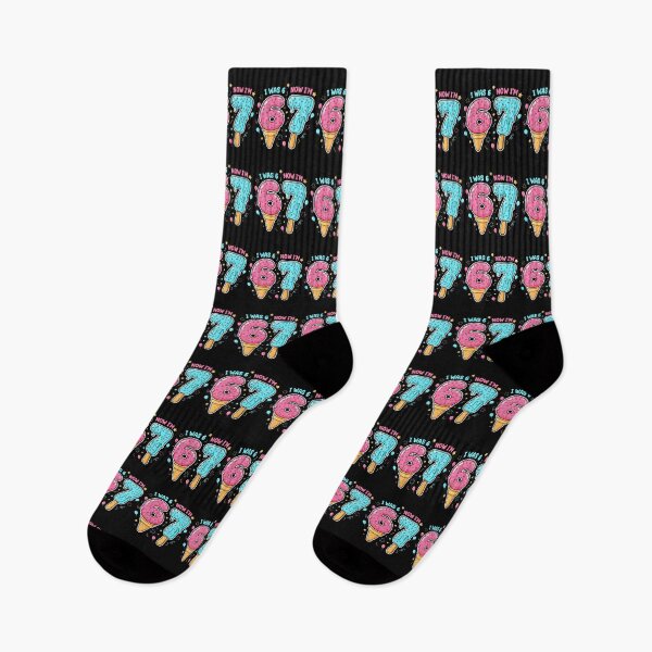 Item preview, 7 Year Old Birthday I was 6 Now I'm 7 67 Meme Boys Girls  designed and sold by Intomindfood.