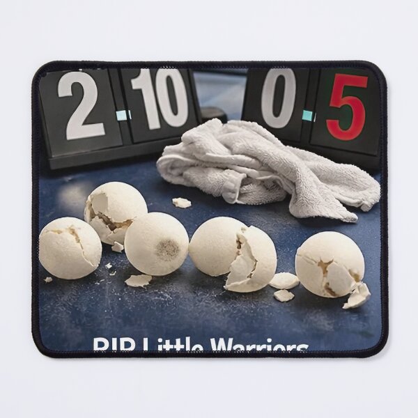 Item preview, Funny Ping Pong RIP Little Warriors T-Shirt - Crushed Table Tennis Ball Art designed and sold by OhMyPingCo.