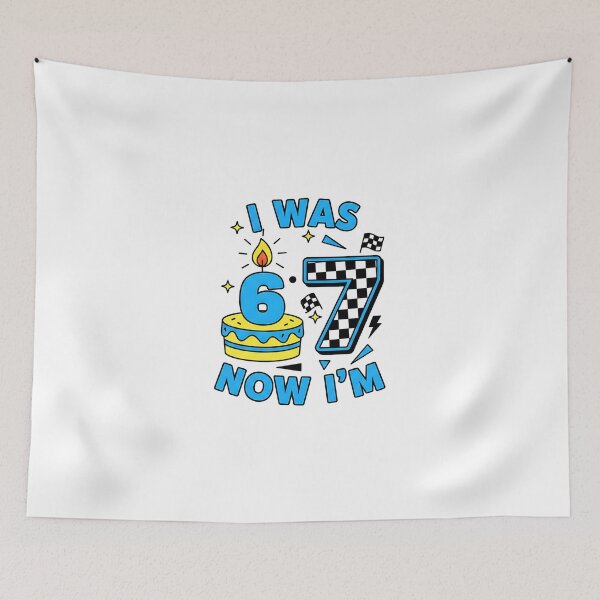 Item preview, I was 6 Now I'm 7 Year Old Birthday 67 Funny for Boys Kids designed and sold by Intomindfood.