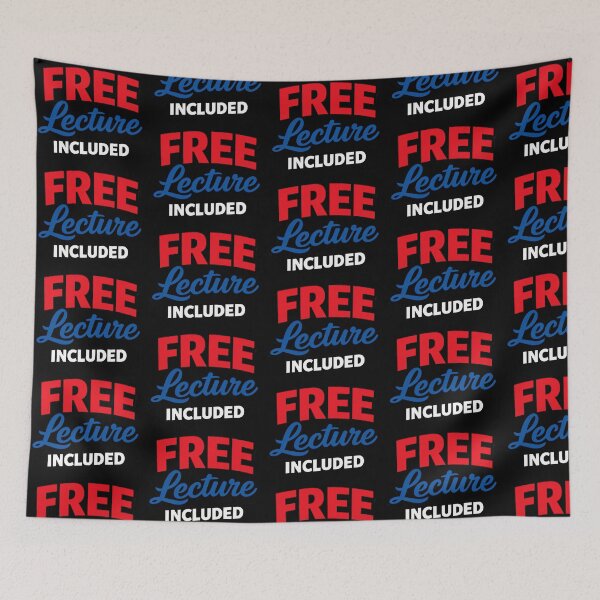 Item preview, Free Lecture Included Funny Teacher Humor Design designed and sold by TeeTimeTreasure.