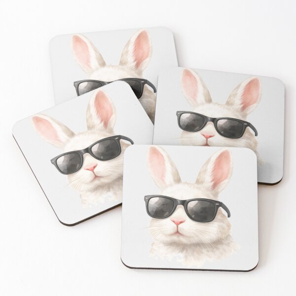 Item preview, Cool Bunny with Black Sunglasses designed and sold by ByJuju.