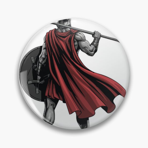 Item preview, Spartan Back Spear Shield Mascot Fitness designed and sold by PixelStudioBe.