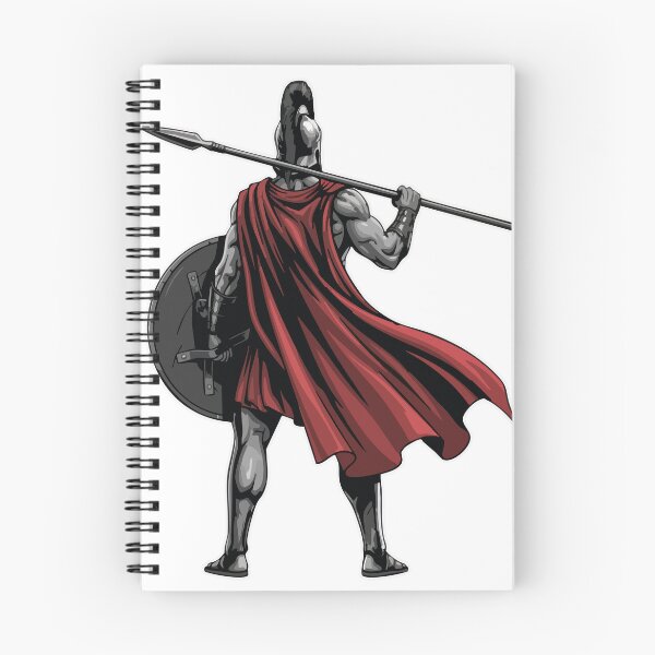 Item preview, Spartan Back Spear Shield Mascot Fitness designed and sold by PixelStudioBe.